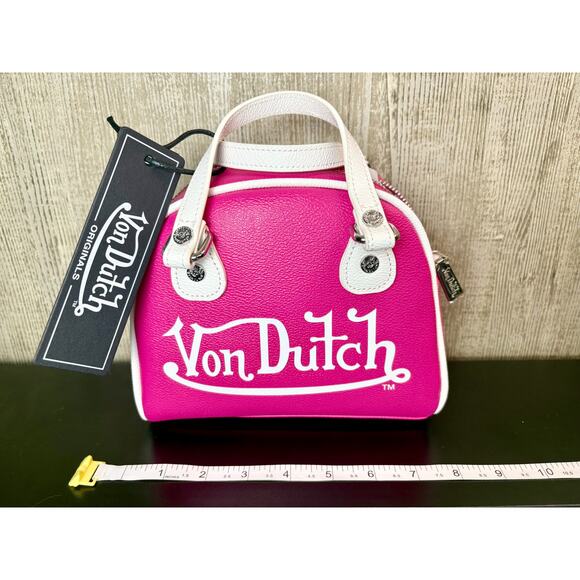 Von Dutch Handbags - Stunning Pink Von Dutch Bowling Bag - New with Tags, Iconic Design!